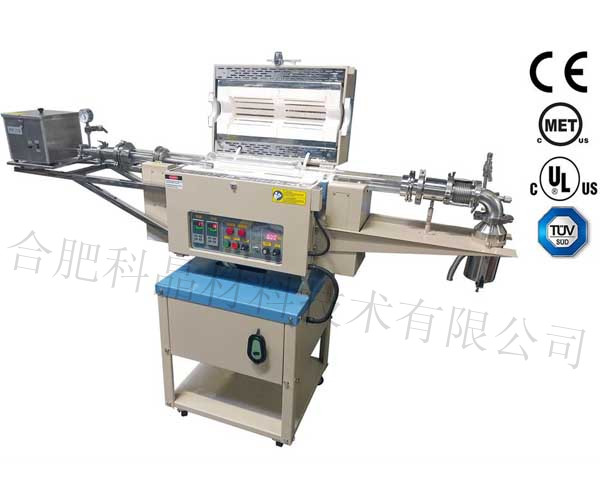 1200℃ 4英寸雙溫區(qū)自動進(jìn)出料旋轉(zhuǎn)爐OTF-1200X-4-R-II-AF